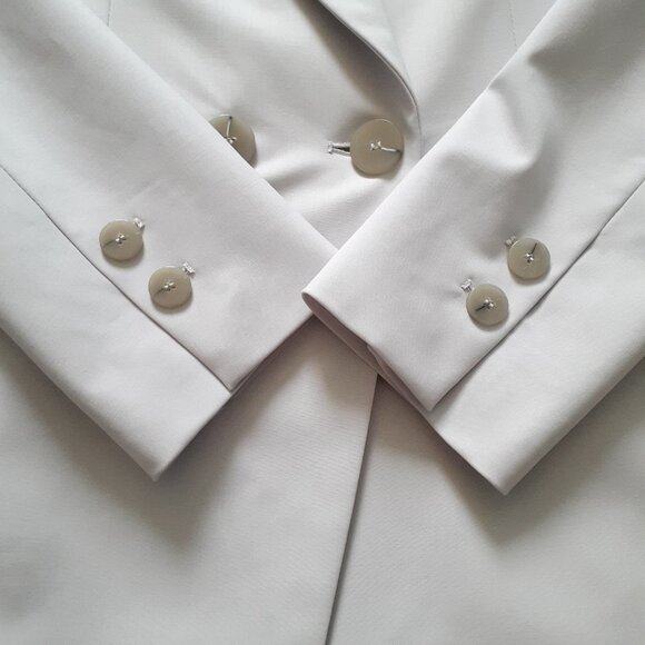 Simona Corsellini Wool Two-Button Blazer Gray Size 40/Size 4 - Picture 8 of 14